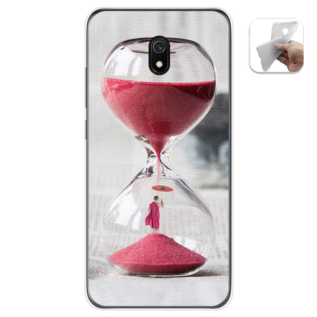 Funda Gel Tpu para Xiaomi Redmi 8A diseño Reloj Dibujos