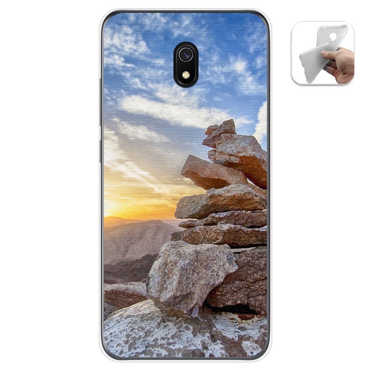 Funda Gel Tpu para Xiaomi Redmi 8A diseño Sunset Dibujos