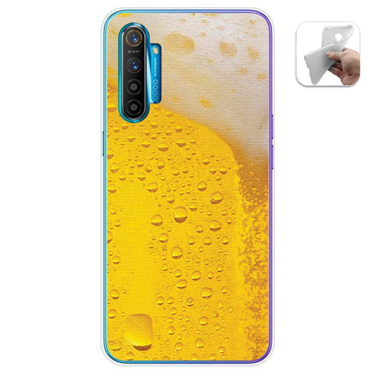 Funda Gel Tpu para Realme X2 diseño Cerveza Dibujos