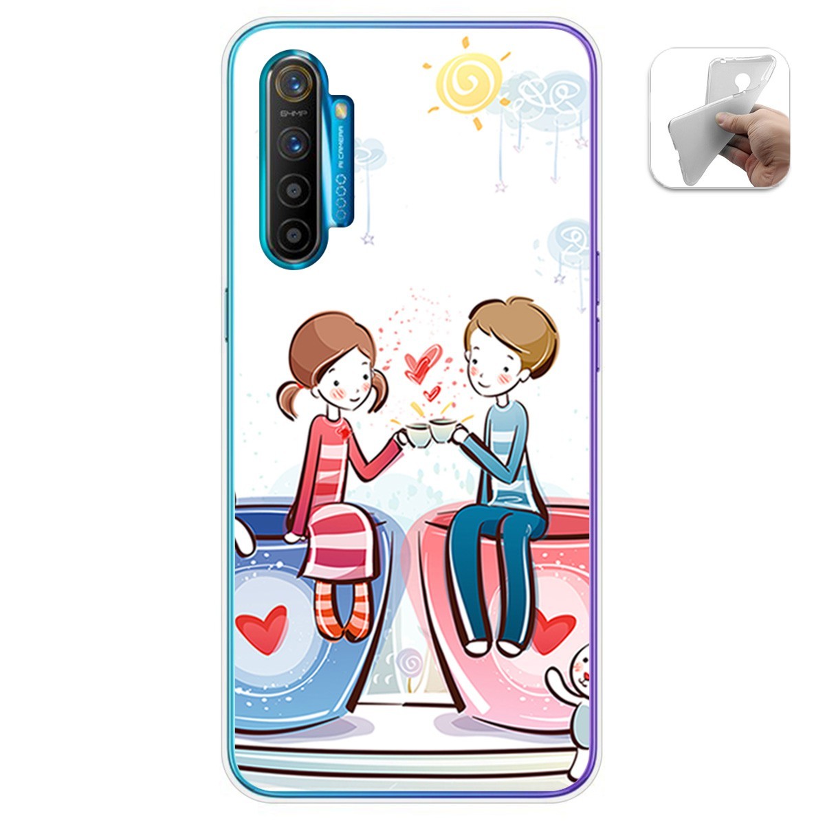 Funda Gel Tpu para Realme X2 diseño Café Dibujos