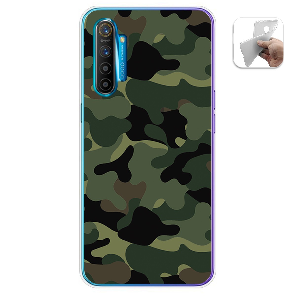 Funda Gel Tpu para Realme X2 diseño Camuflaje Dibujos