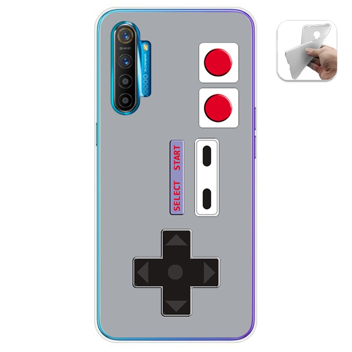 Funda Gel Tpu para Realme X2 diseño Consola Dibujos