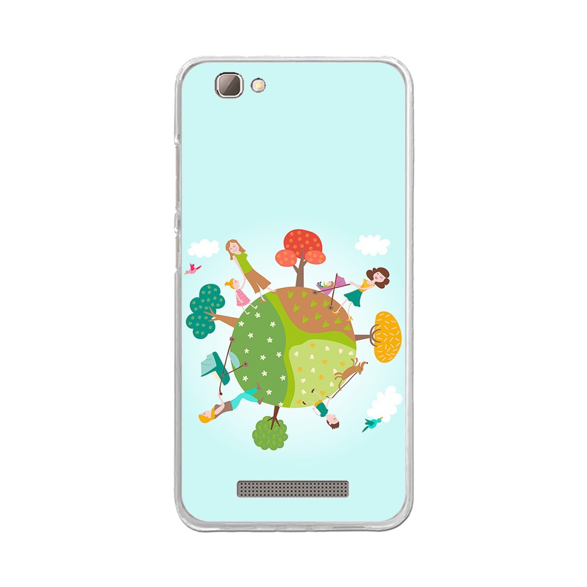 Funda Gel Tpu para Zte Blade A610 / A612  Diseño Familia Dibujos