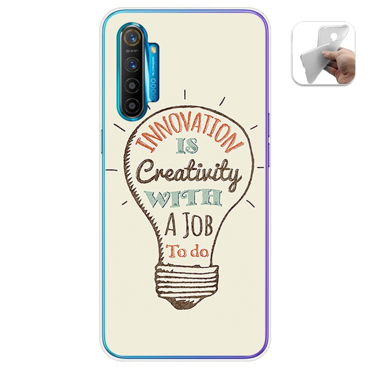 Funda Gel Tpu para Realme X2 diseño Creativity Dibujos