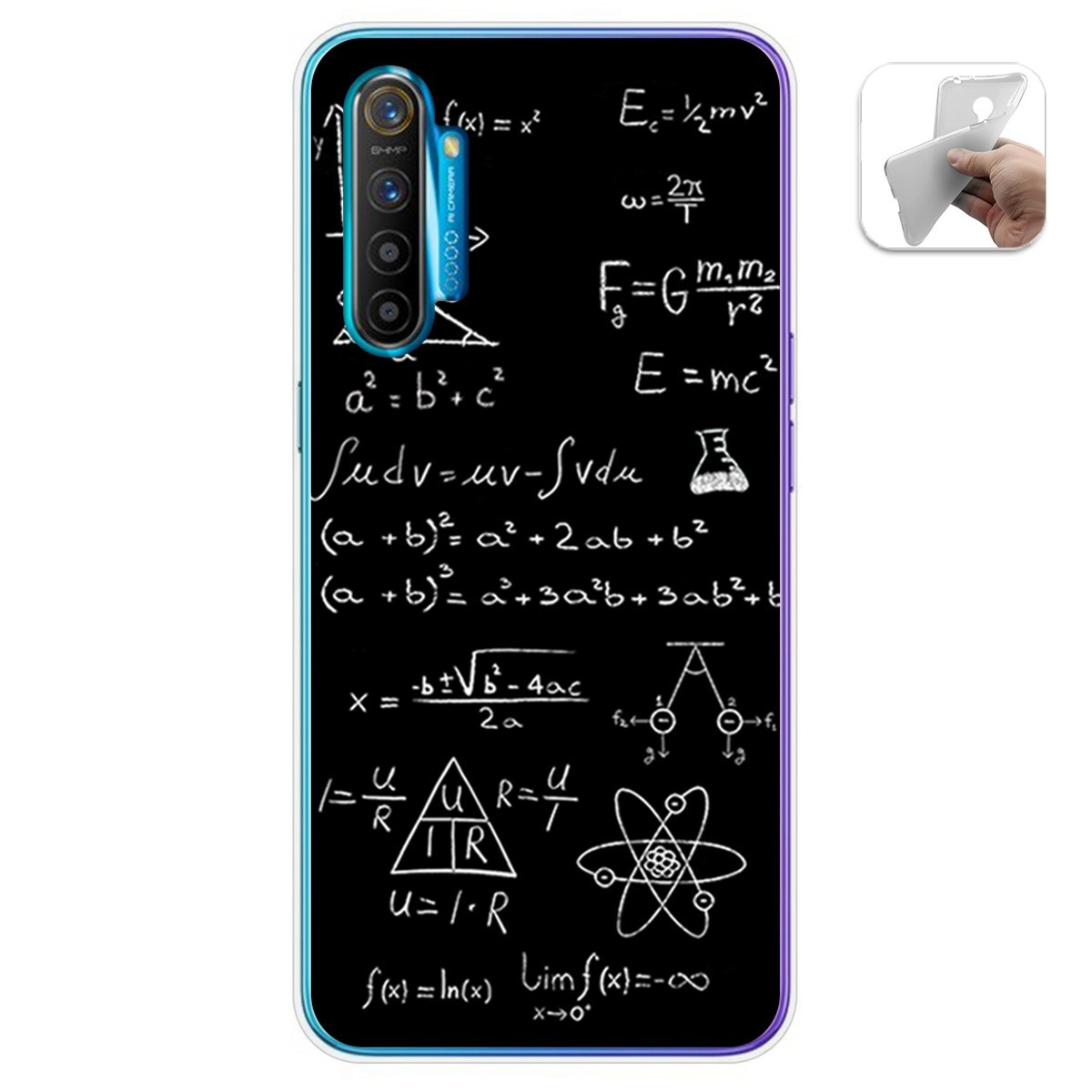 Funda Gel Tpu para Realme X2 diseño Formulas Dibujos