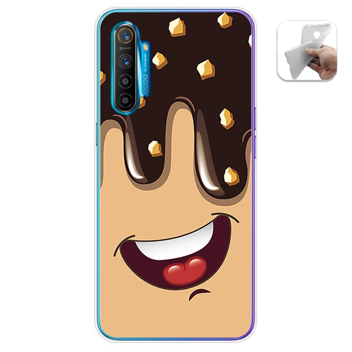 Funda Gel Tpu para Realme X2 diseño Helado Chocolate Dibujos