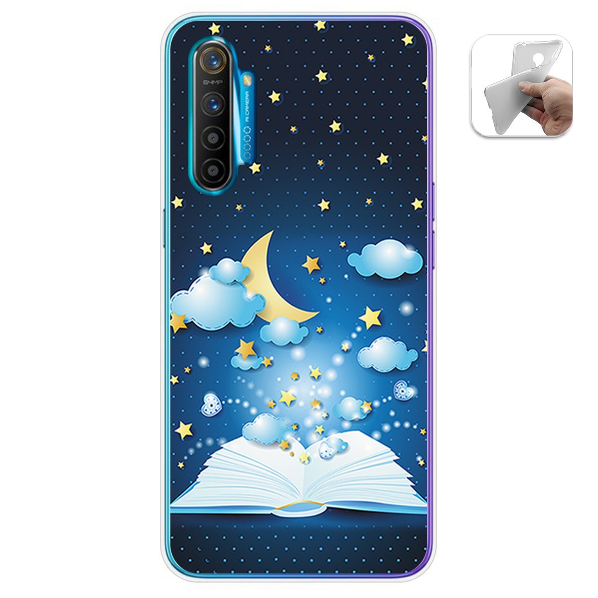 Funda Gel Tpu para Realme X2 diseño Libro Cuentos Dibujos
