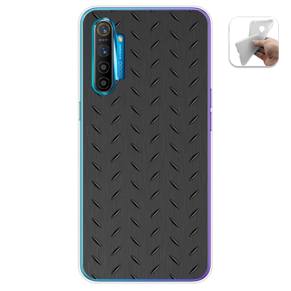 Funda Gel Tpu para Realme X2 diseño Metal Dibujos