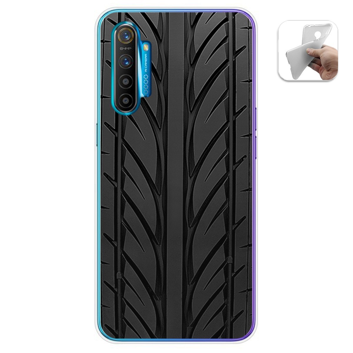 Funda Gel Tpu para Realme X2 diseño Neumatico Dibujos