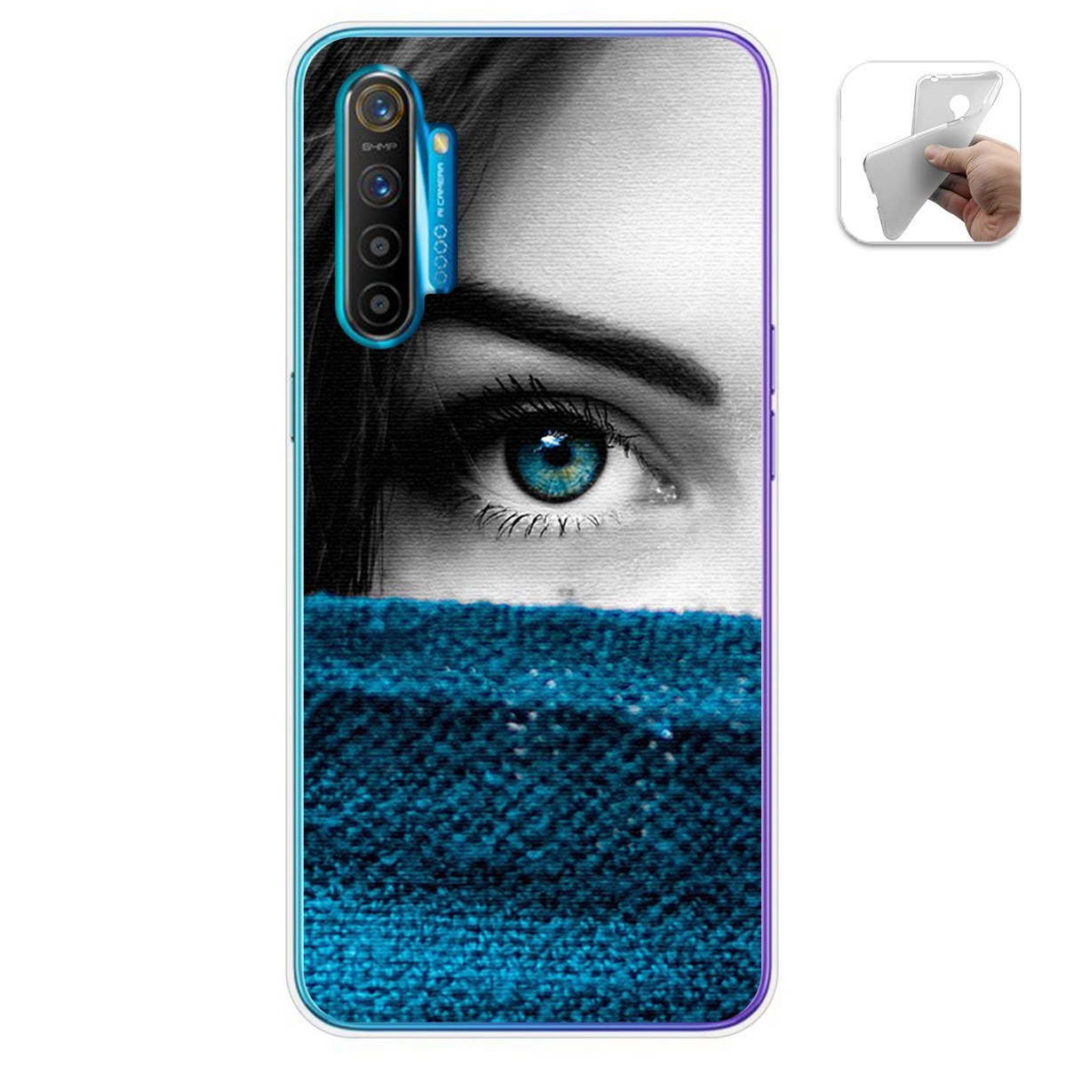 Funda Gel Tpu para Realme X2 diseño Ojo Dibujos