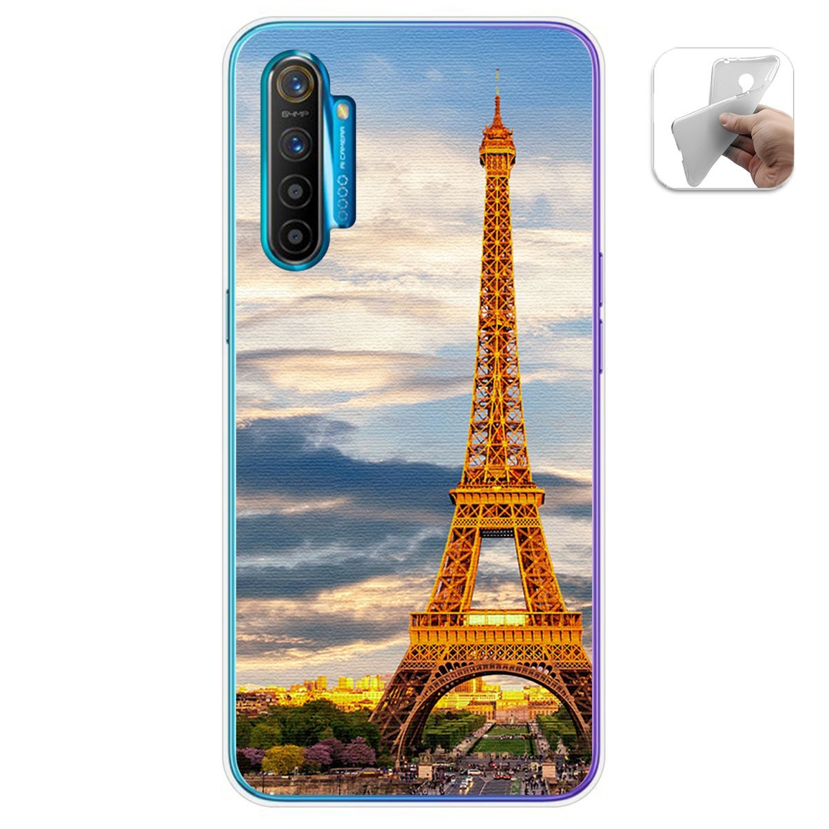 Funda Gel Tpu para Realme X2 diseño Paris Dibujos