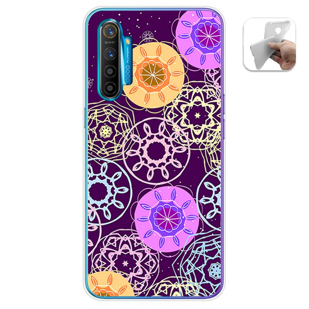 Funda Gel Tpu para Realme X2 diseño Radial Dibujos