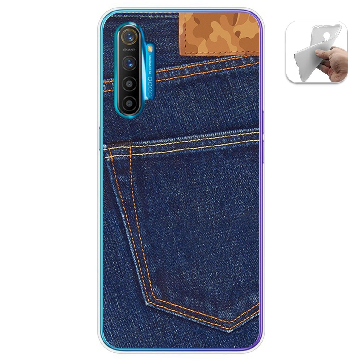 Funda Gel Tpu para Realme X2 diseño Vaquero Dibujos