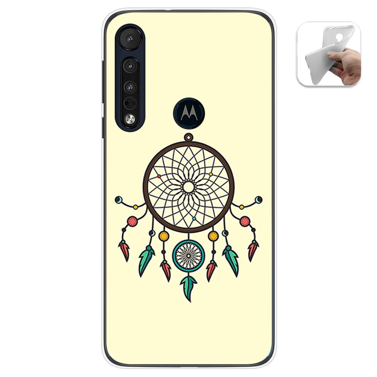 Funda Gel Tpu para Motorola One Macro diseño Atrapasueños Dibujos