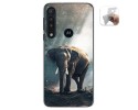 Funda Gel Tpu para Motorola One Macro diseño Elefante Dibujos