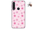 Funda Gel Tpu para Motorola One Macro diseño Flores Dibujos