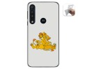Funda Gel Tpu para Motorola One Macro diseño Leones Dibujos