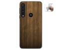 Funda Gel Tpu para Motorola One Macro diseño Madera Dibujos