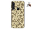 Funda Gel Tpu para Motorola One Macro diseño Sand Camuflaje Dibujos