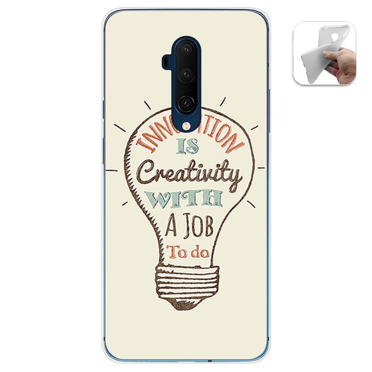 Funda Gel Tpu para Oneplus 7T Pro diseño Creativity Dibujos