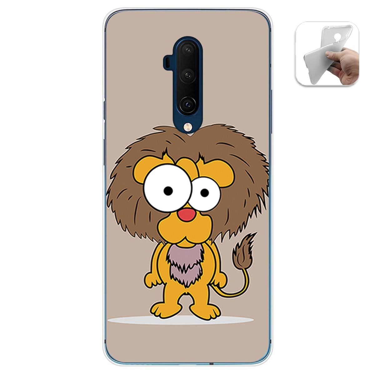 Funda Gel Tpu para Oneplus 7T Pro diseño Leon Dibujos
