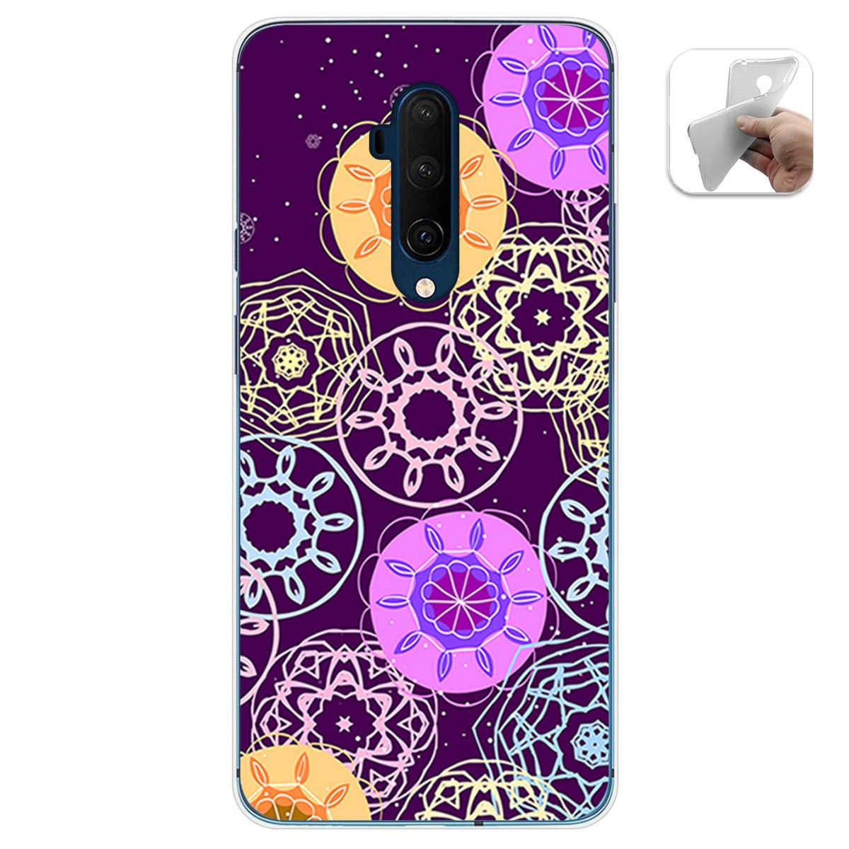 Funda Gel Tpu para Oneplus 7T Pro diseño Radial Dibujos