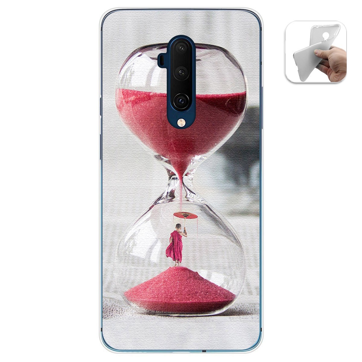 Funda Gel Tpu para Oneplus 7T Pro diseño Reloj Dibujos