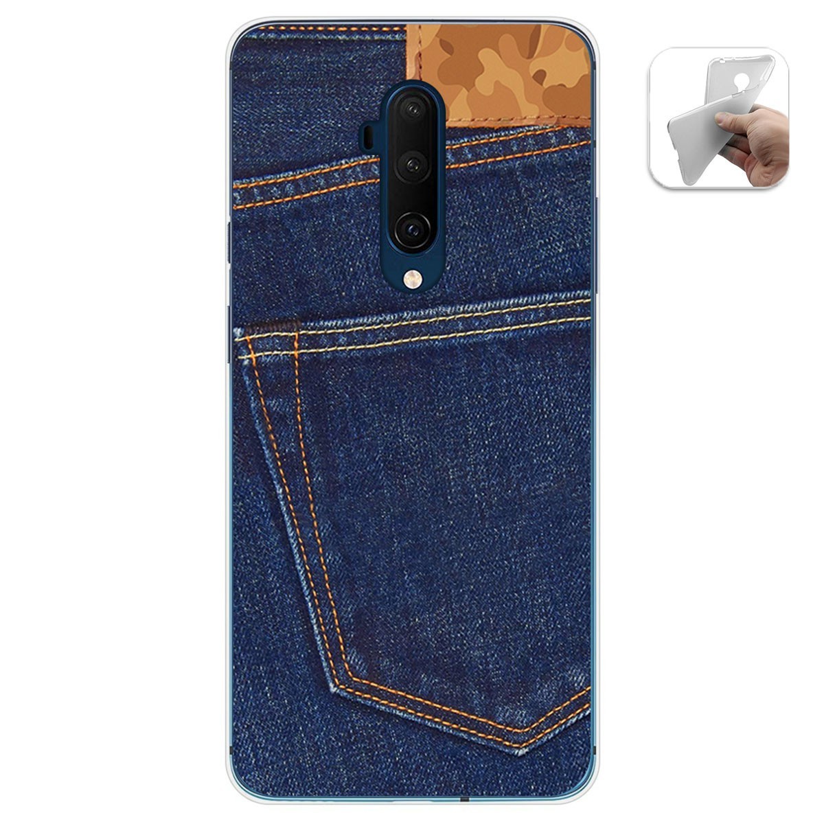 Funda Gel Tpu para Oneplus 7T Pro diseño Vaquero Dibujos