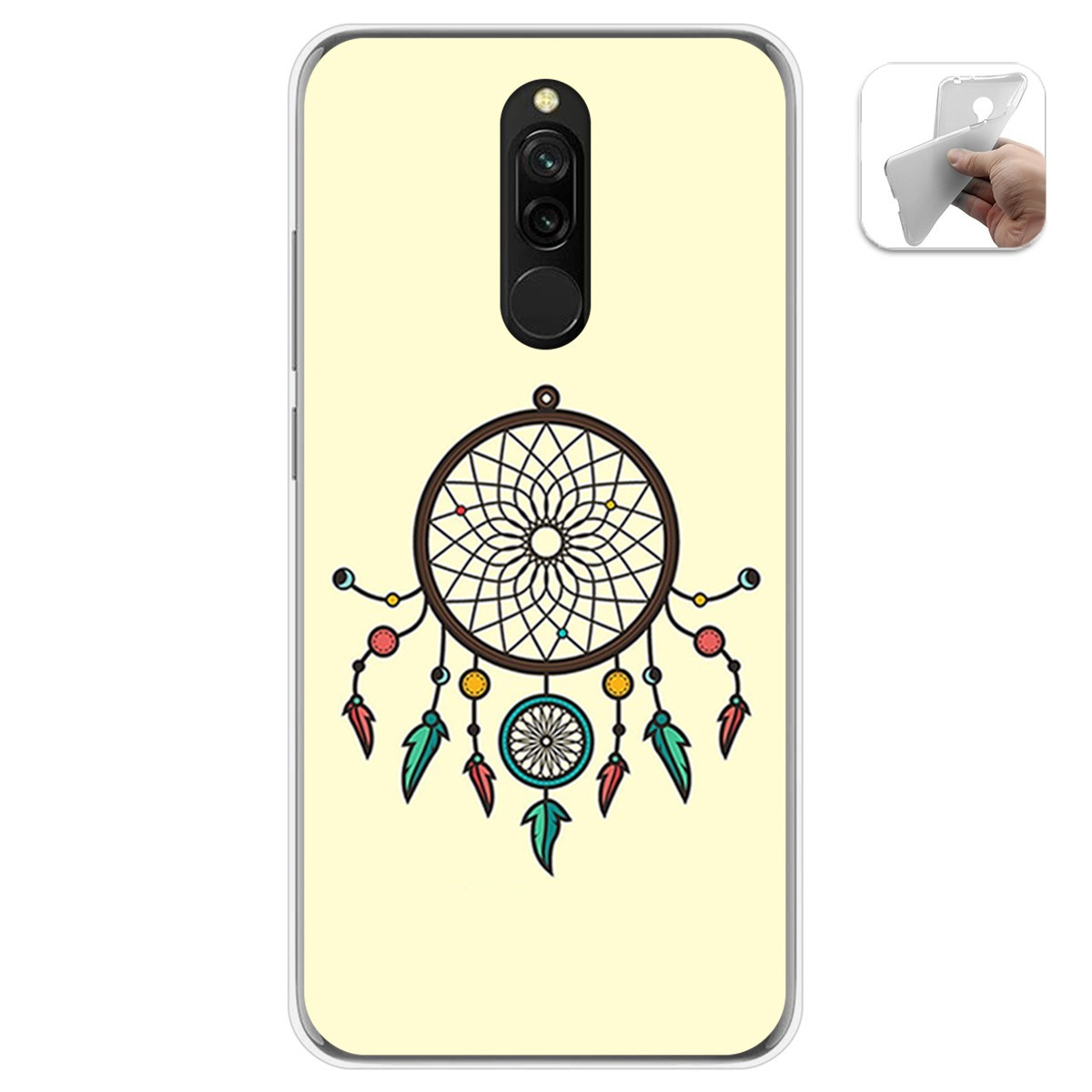 Funda Gel Tpu para Xiaomi Redmi 8 diseño Atrapasueños Dibujos