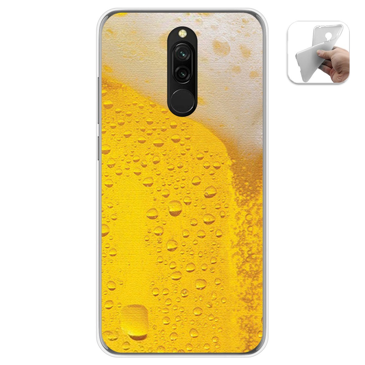 Funda Gel Tpu para Xiaomi Redmi 8 diseño Cerveza Dibujos