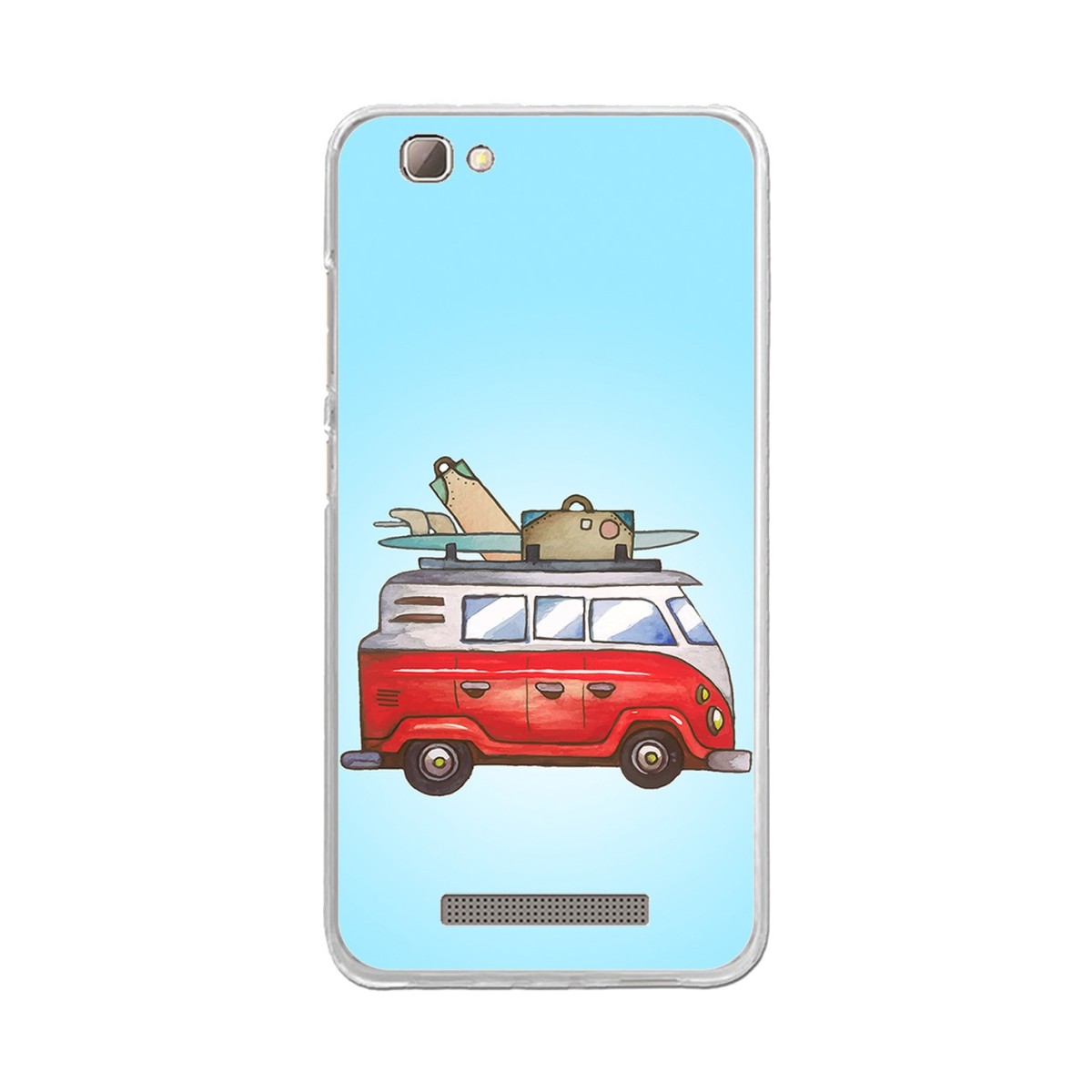 Funda Gel Tpu para Zte Blade A610 / A612  Diseño Furgoneta Dibujos