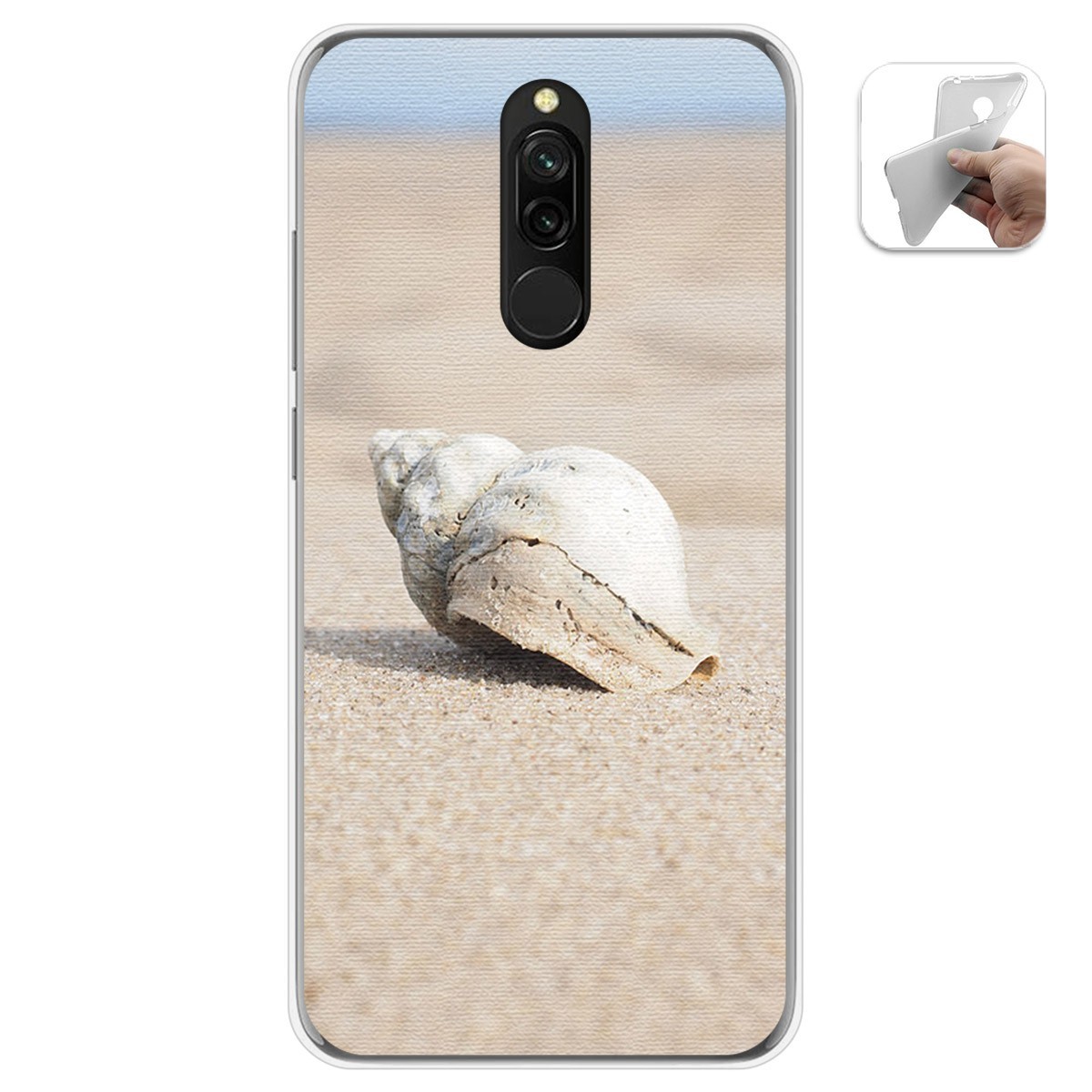 Funda Gel Tpu para Xiaomi Redmi 8 diseño Concha Dibujos