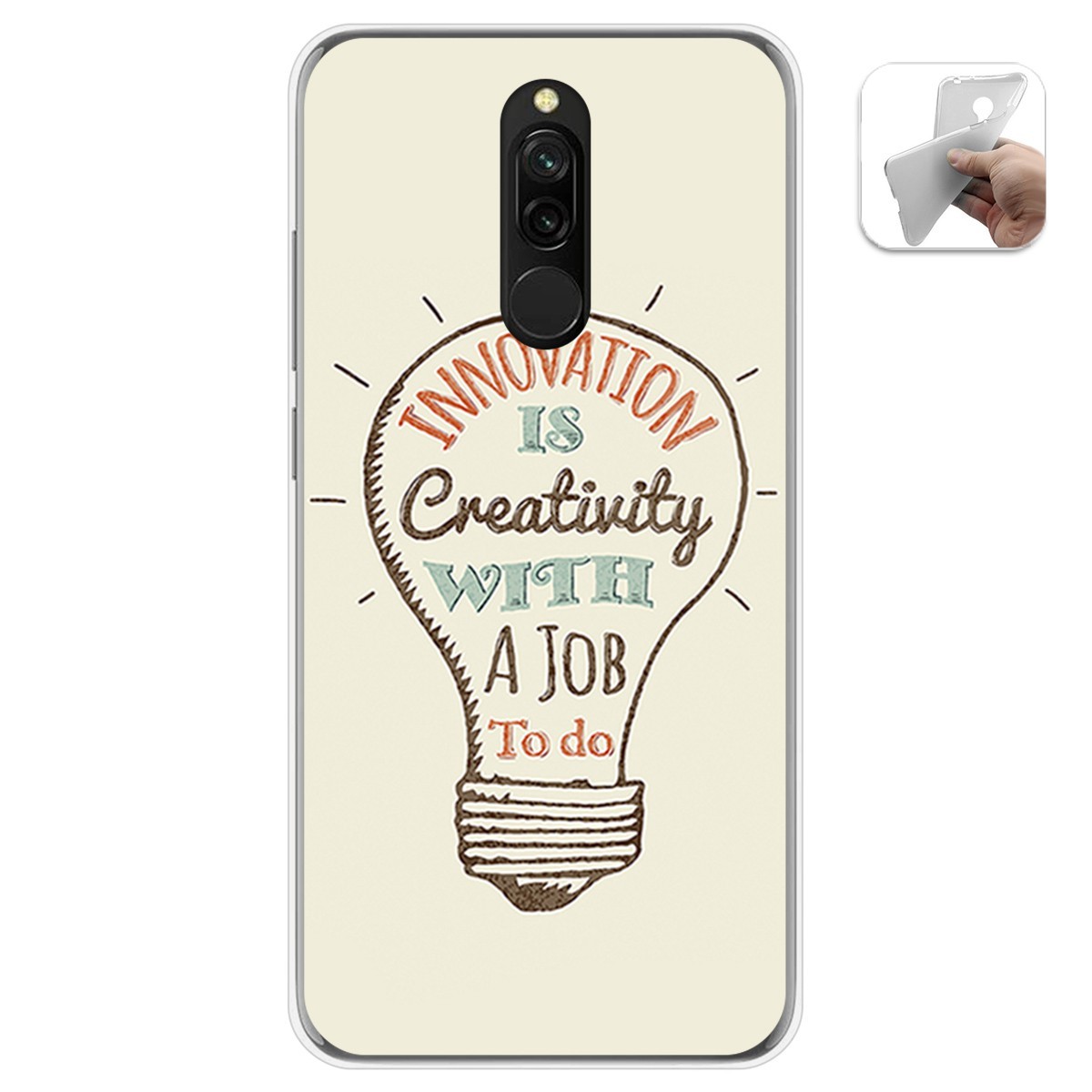 Funda Gel Tpu para Xiaomi Redmi 8 diseño Creativity Dibujos