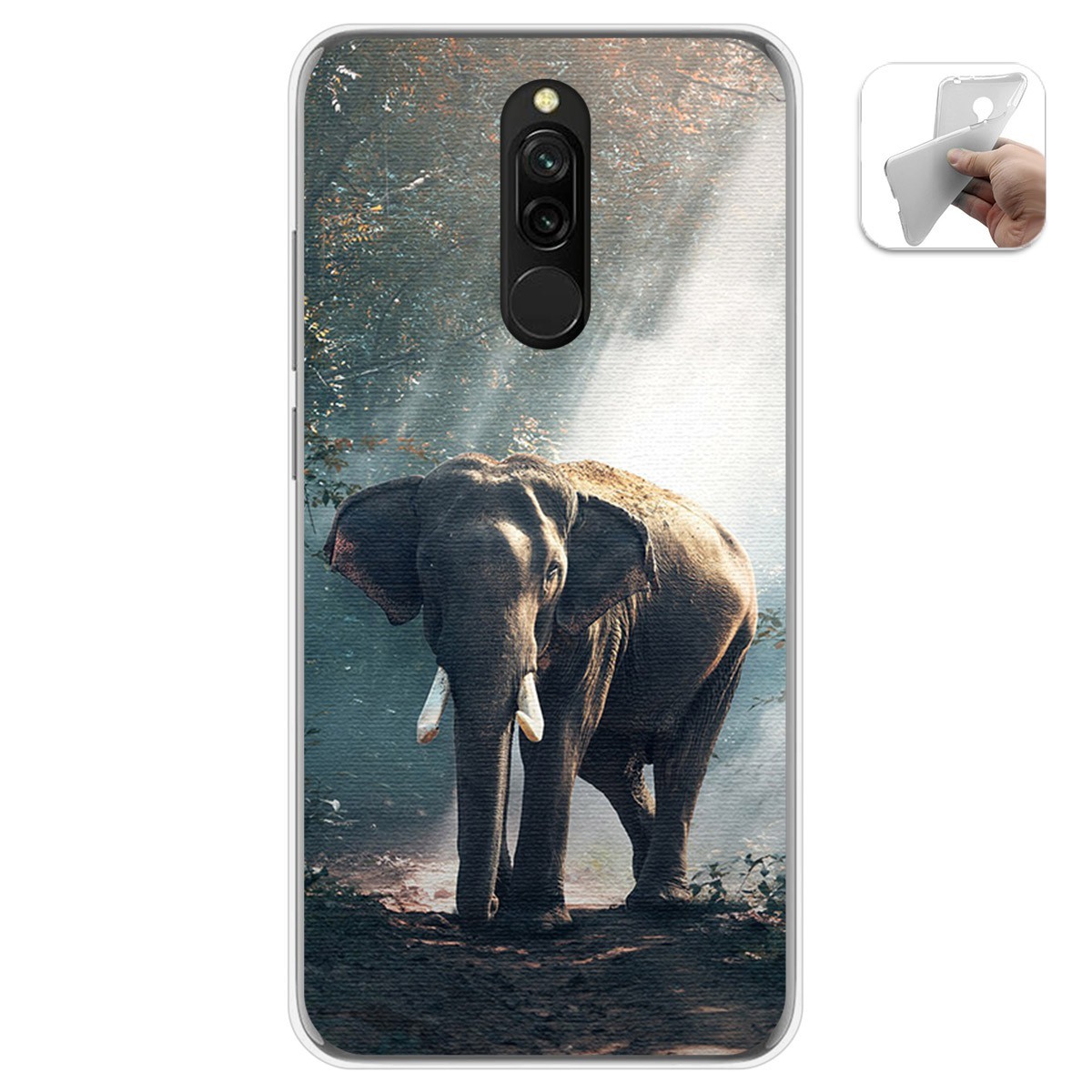 Funda Gel Tpu para Xiaomi Redmi 8 diseño Elefante Dibujos