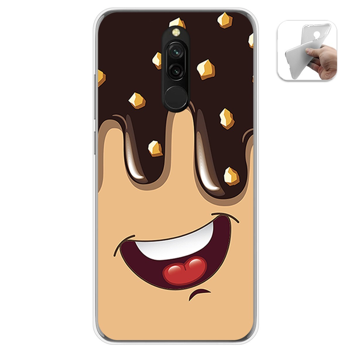 Funda Gel Tpu para Xiaomi Redmi 8 diseño Helado Chocolate Dibujos