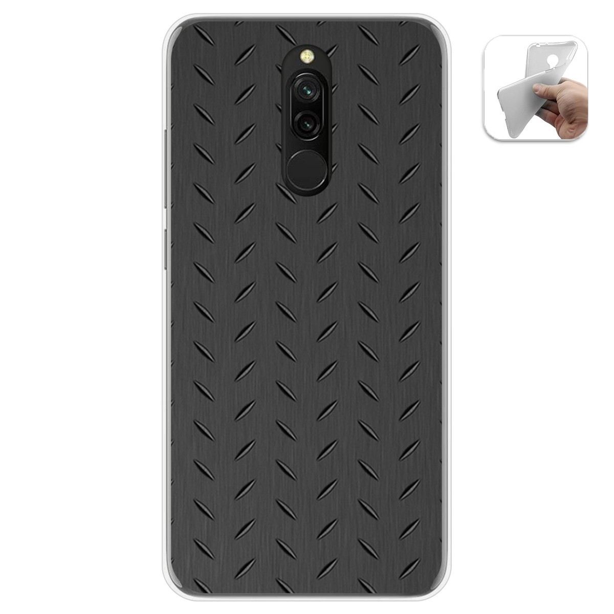 Funda Gel Tpu para Xiaomi Redmi 8 diseño Metal Dibujos