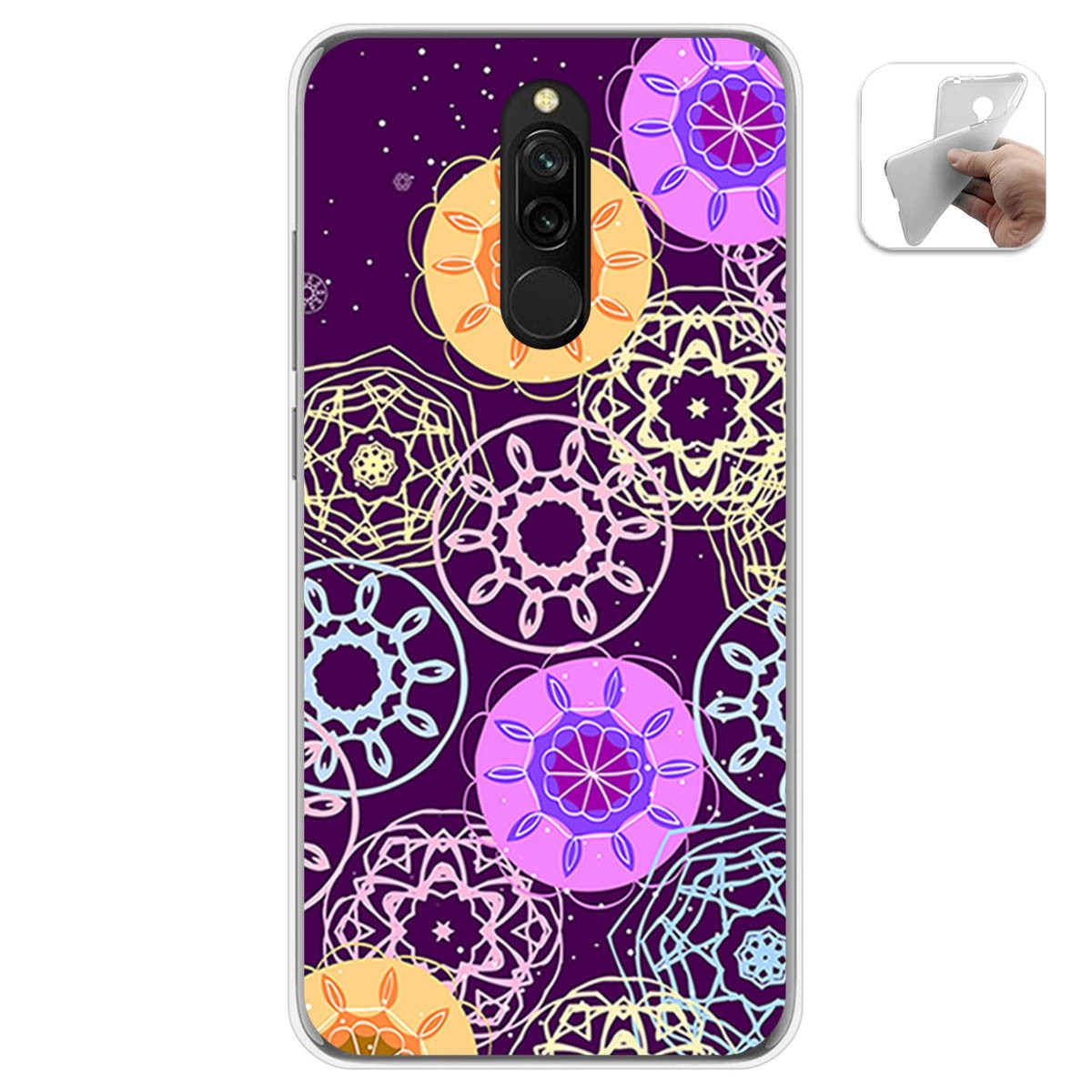 Funda Gel Tpu para Xiaomi Redmi 8 diseño Radial Dibujos