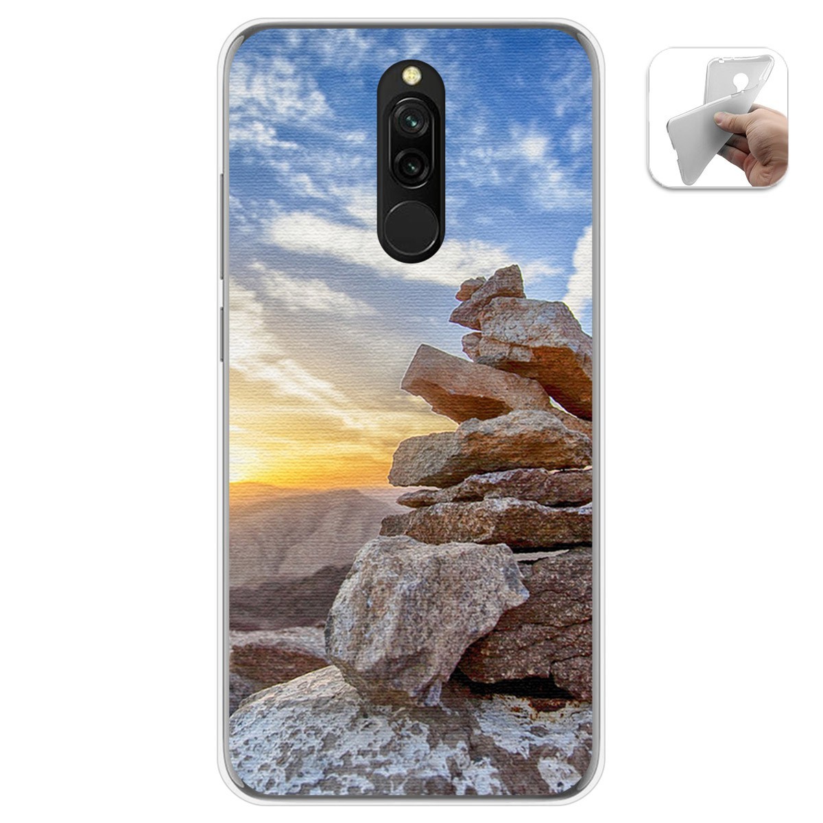 Funda Gel Tpu para Xiaomi Redmi 8 diseño Sunset Dibujos