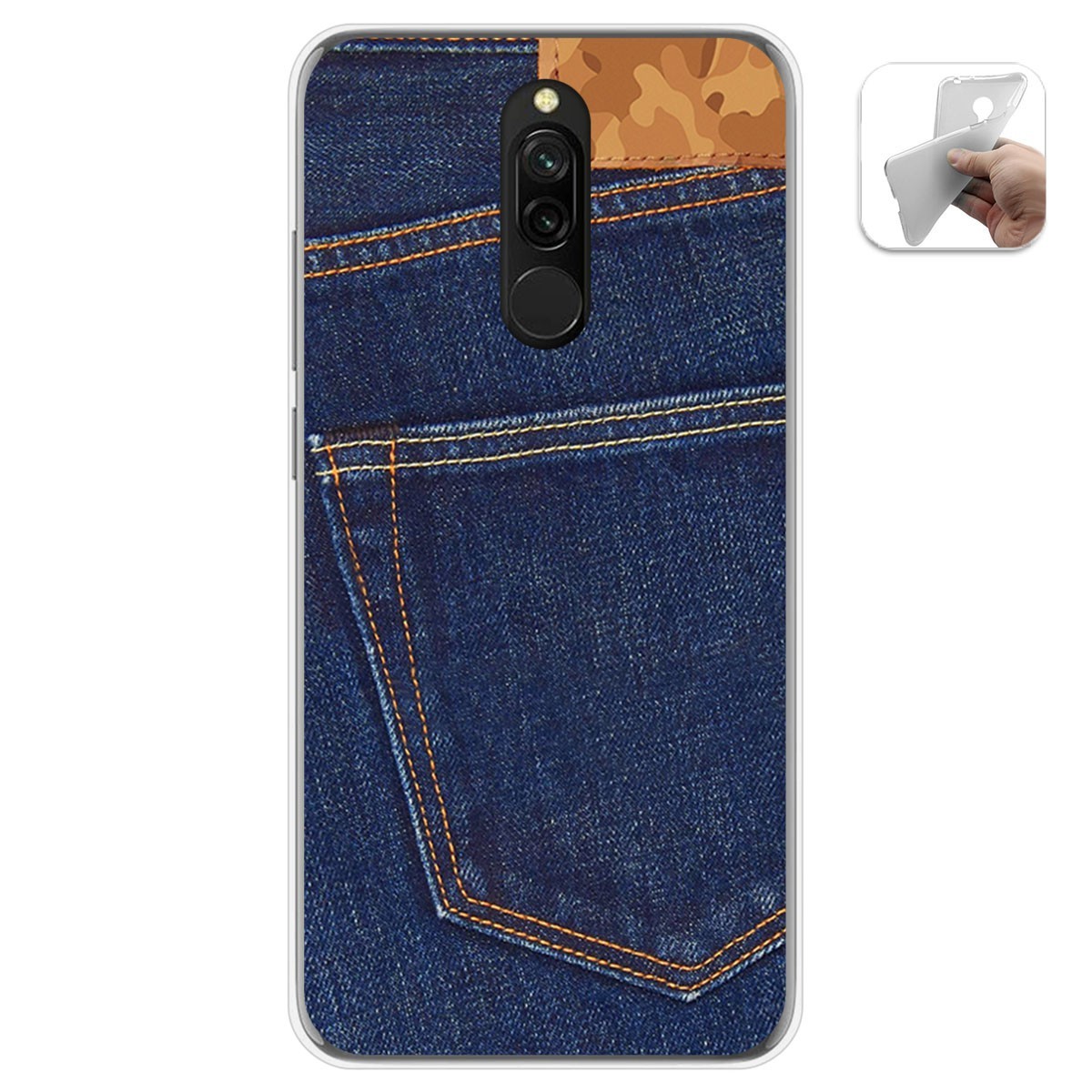 Funda Gel Tpu para Xiaomi Redmi 8 diseño Vaquero Dibujos