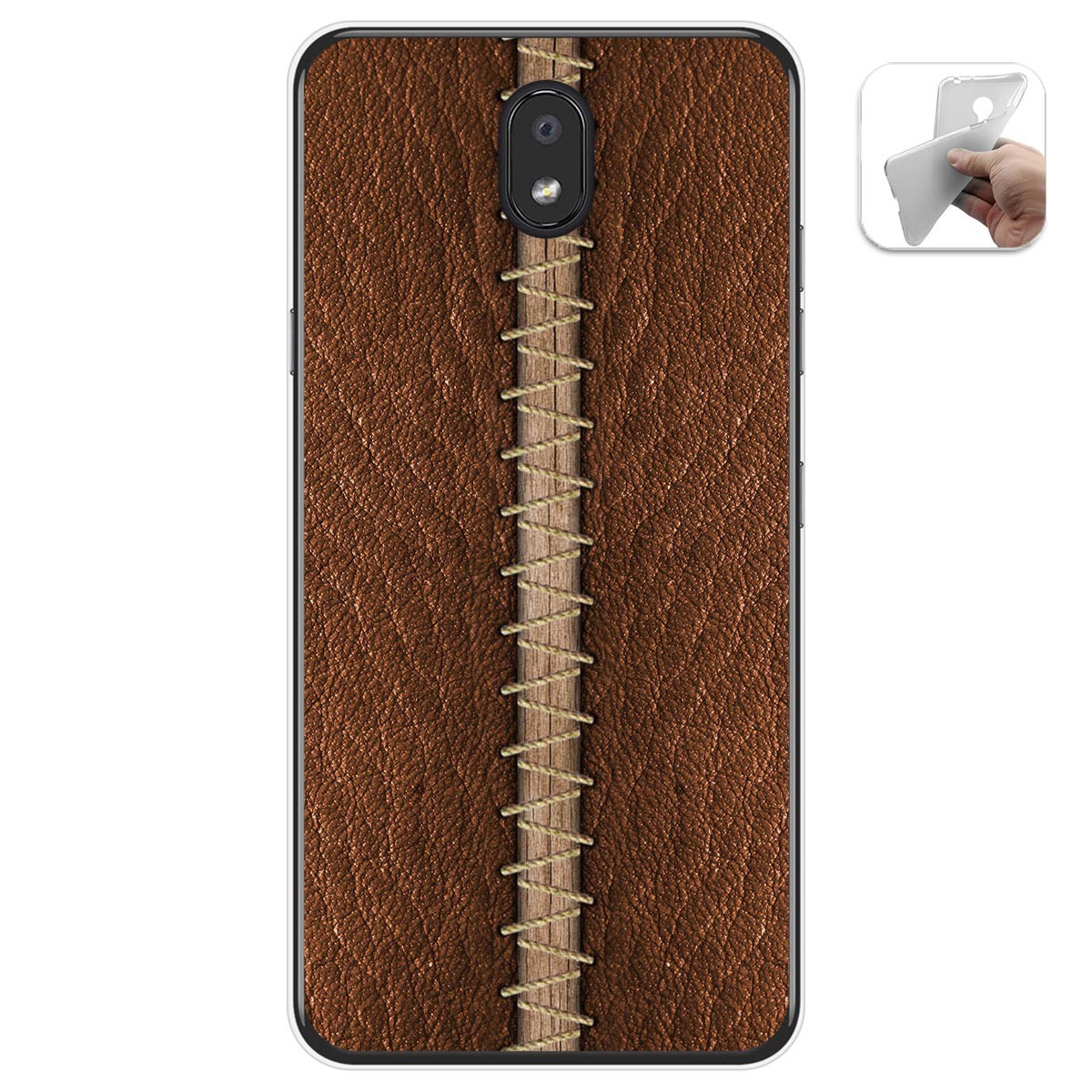 Funda Gel Tpu para Lg K30 diseño Cuero 01 Dibujos