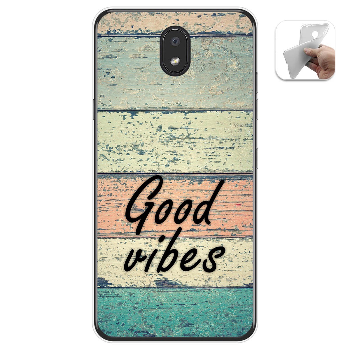 Funda Gel Tpu para Lg K30 diseño Madera 01 Dibujos