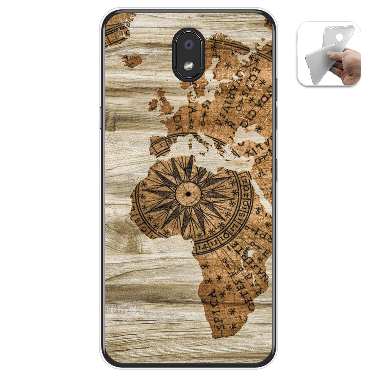 Funda Gel Tpu para Lg K30 diseño Madera 07 Dibujos