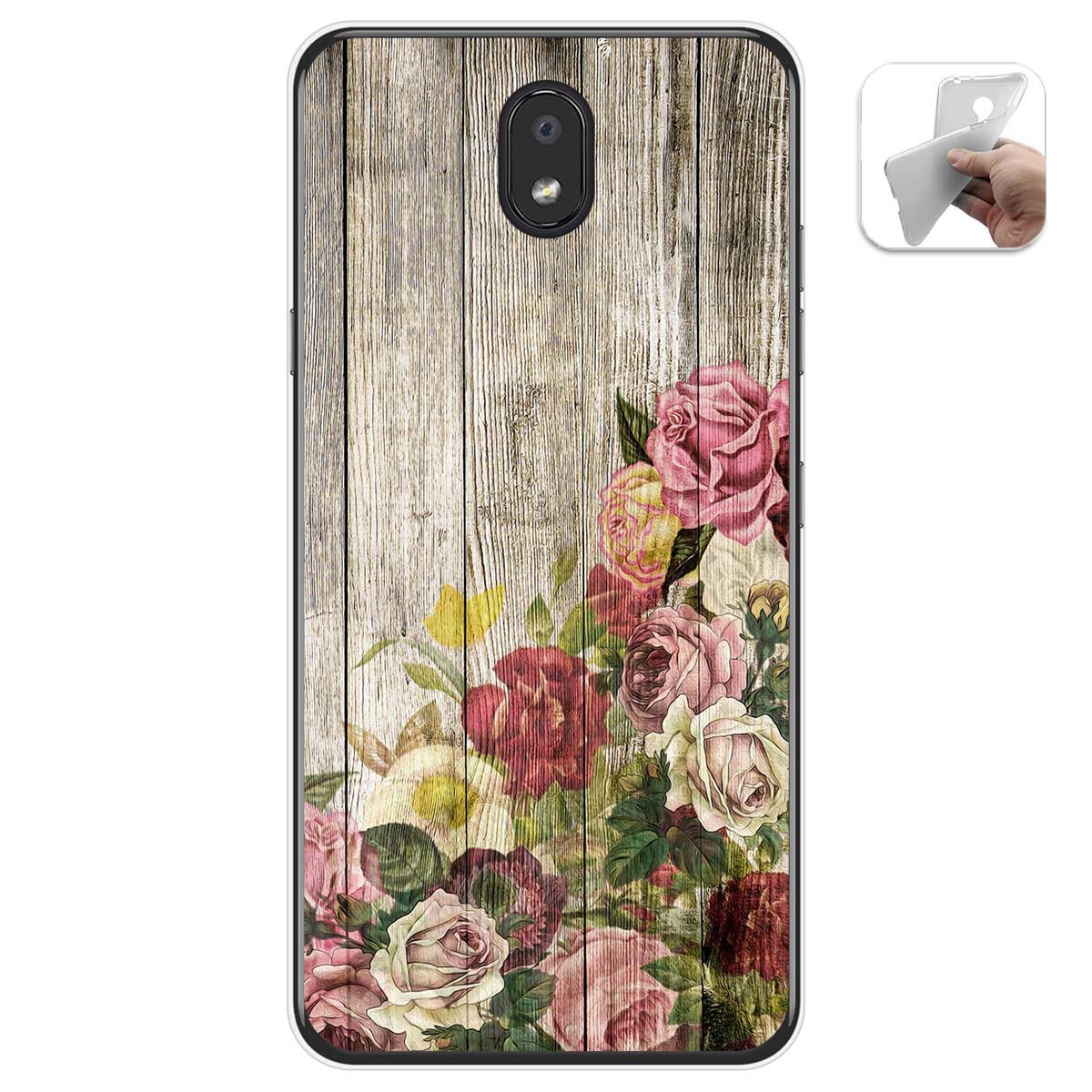 Funda Gel Tpu para Lg K30 diseño Madera 08 Dibujos