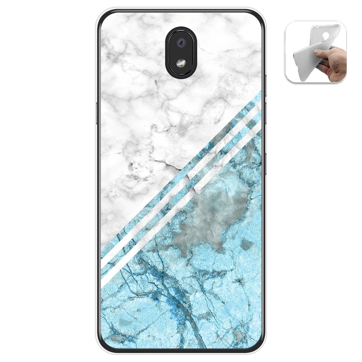 Funda Gel Tpu para Lg K30 diseño Mármol 02 Dibujos