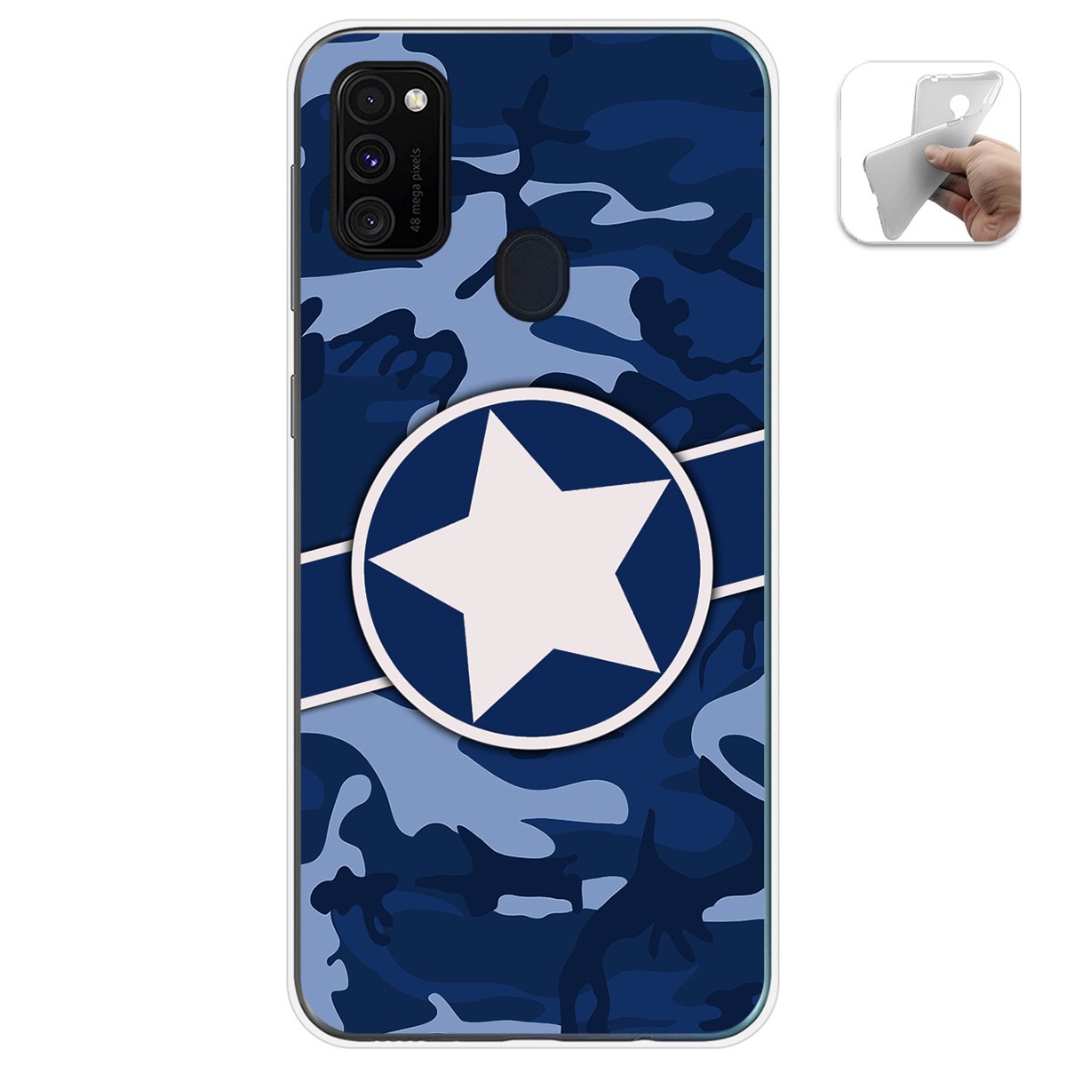 Funda Gel Tpu para Samsung Galaxy M30s / M21 diseño Camuflaje 03 Dibujos