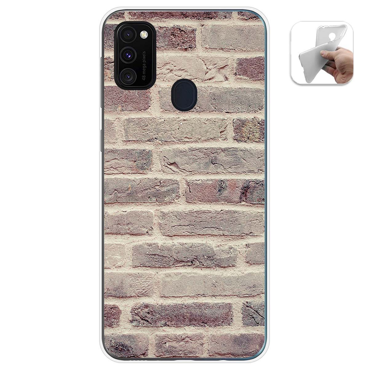 Funda Gel Tpu para Samsung Galaxy M30s / M21 diseño Ladrillo 01 Dibujos