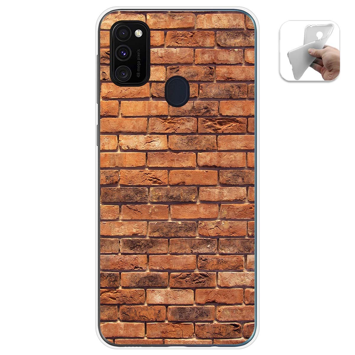 Funda Gel Tpu para Samsung Galaxy M30s / M21 diseño Ladrillo 04 Dibujos
