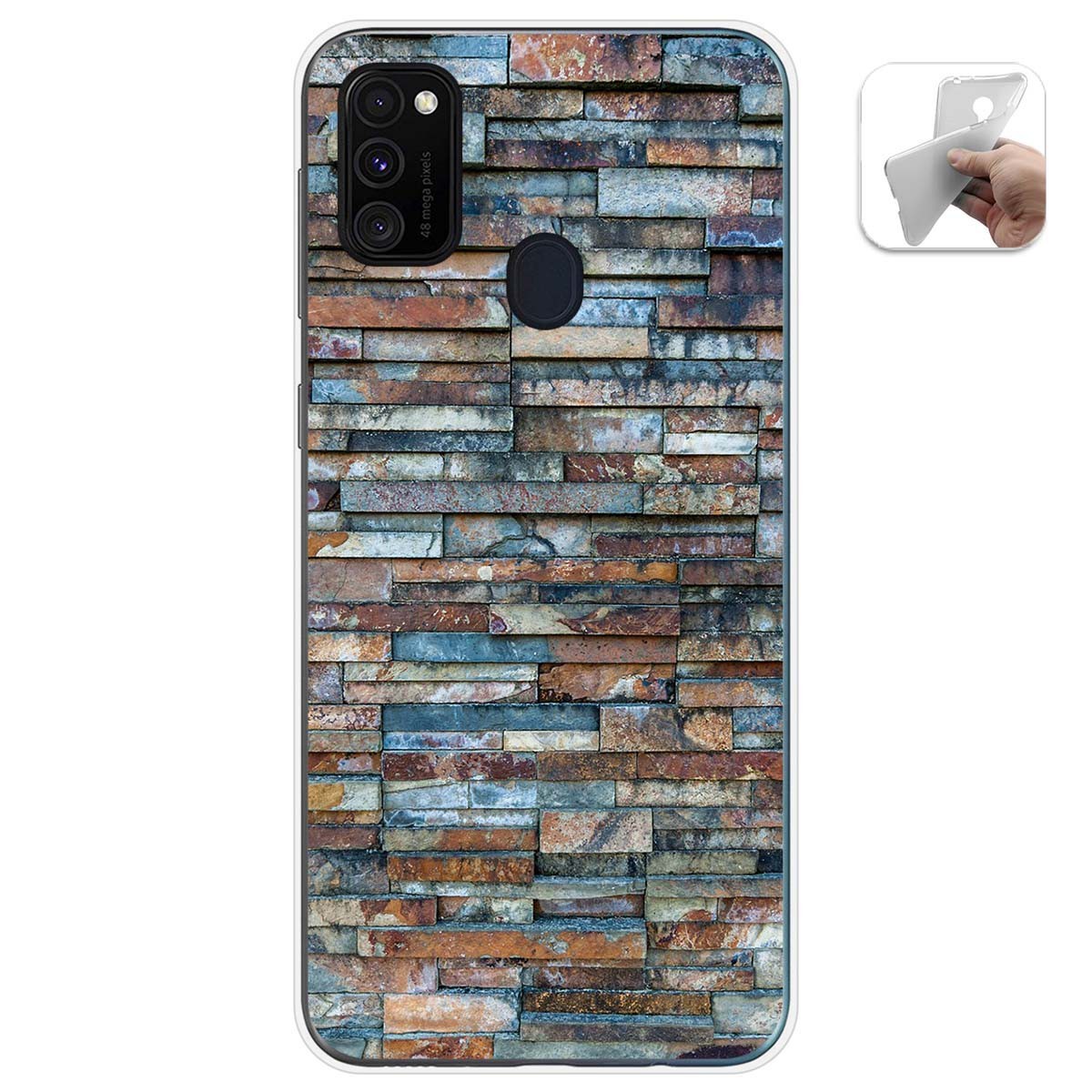 Funda Gel Tpu para Samsung Galaxy M30s / M21 diseño Ladrillo 05 Dibujos