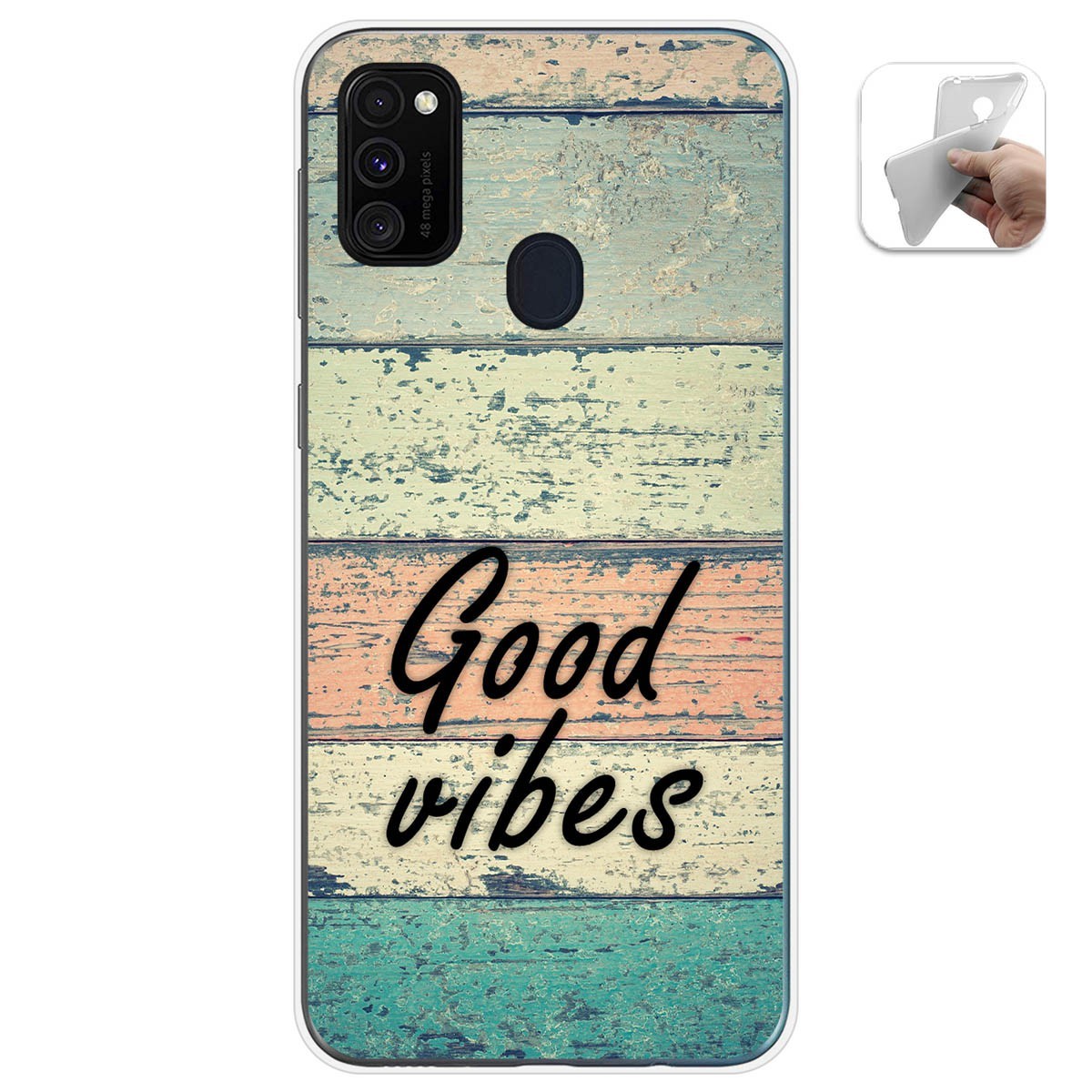 Funda Gel Tpu para Samsung Galaxy M30s / M21 diseño Madera 01 Dibujos