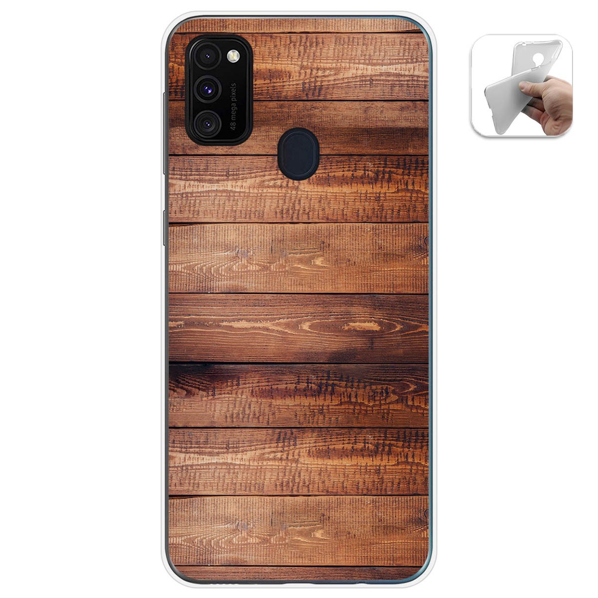 Funda Gel Tpu para Samsung Galaxy M30s / M21 diseño Madera 02 Dibujos